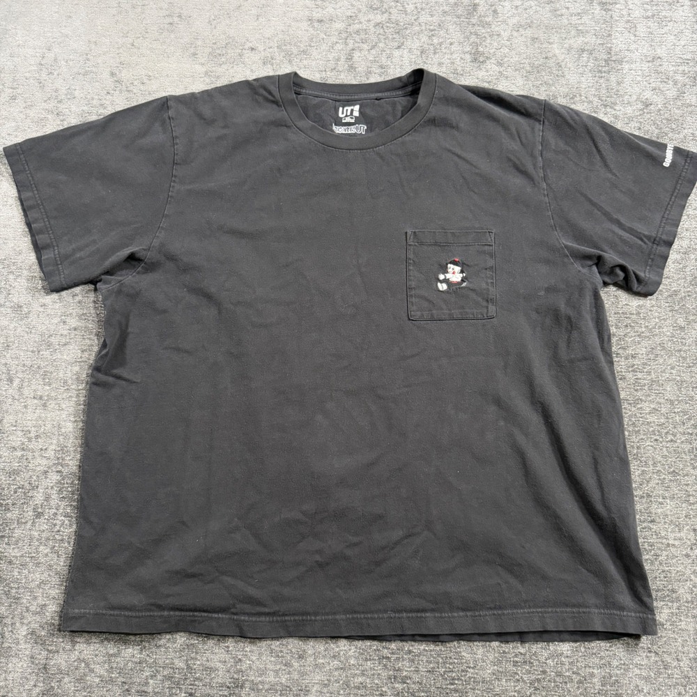 Uniqlo UT Dragon Ball Z Chiaotzu Pocket T-Shirt Mens 3XL Black Goodbye Tensan